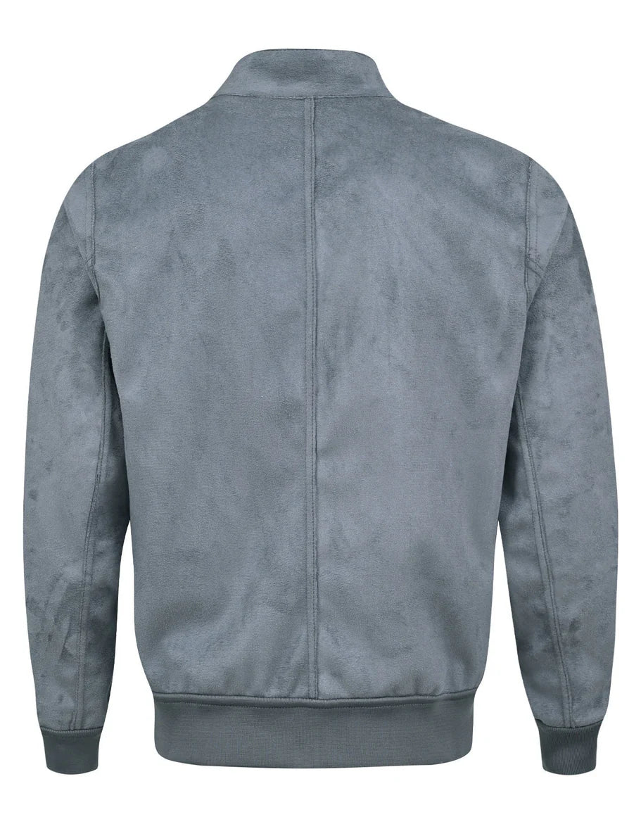 Grey Plain Reversible Bomber Jacket