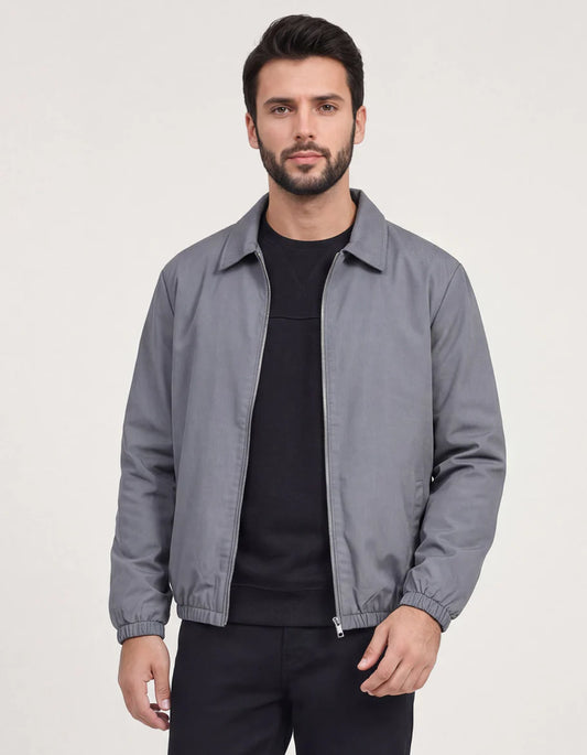 Plain Zip-Up Chore Jacket