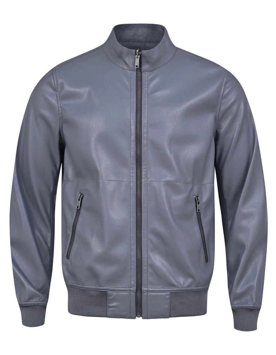 Grey Plain Reversible Bomber Jacket