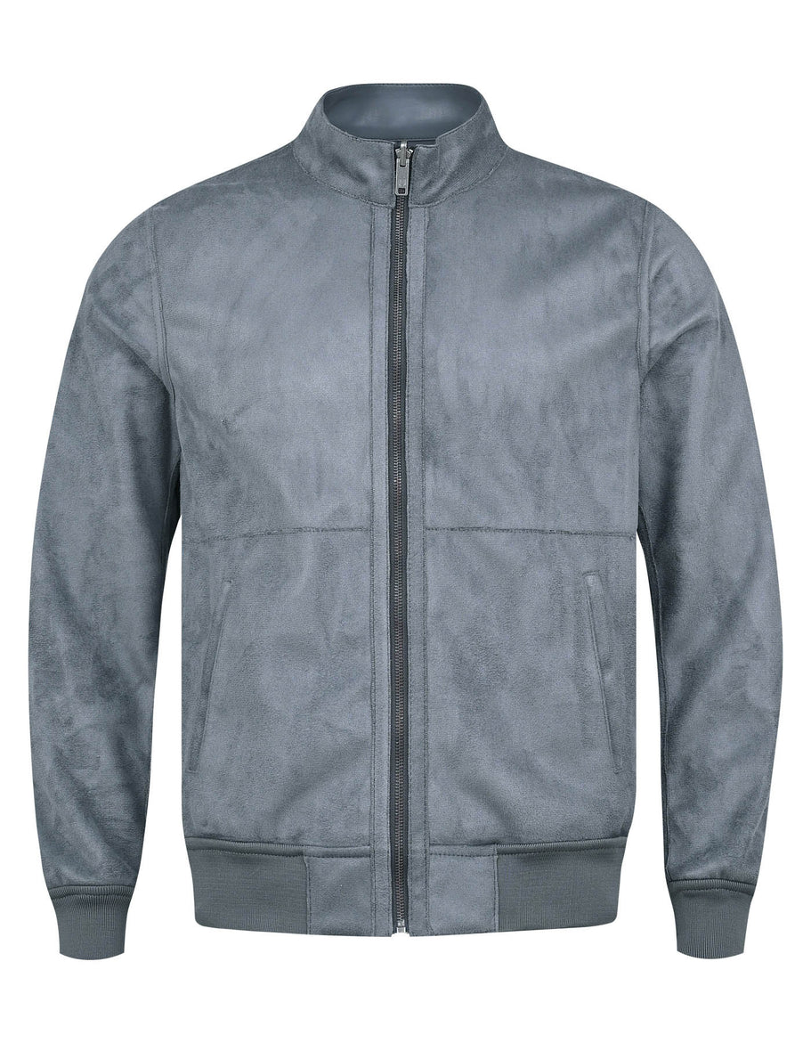 Grey Plain Reversible Bomber Jacket